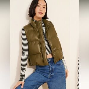 GREY LAB Army Green Puffer Jacket